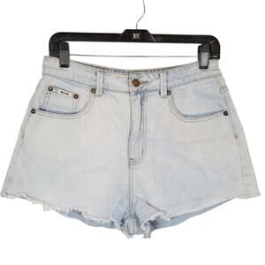 Rip Curl Women's Light Wash High Rise Cut Off Denim Jean Shorts Size 29